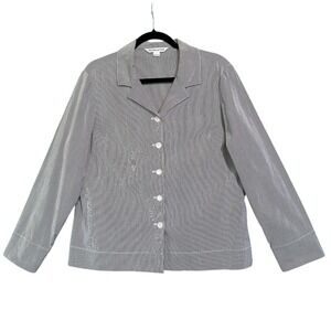 Pendleton Railroad Pin Stripe Cotton Stretch Shirt Blouse L Chore Workwear